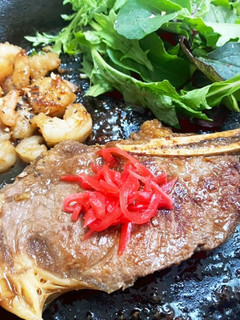 海老と一緒に。わさび醤油のビーフステーキ-レシピのメイン写真