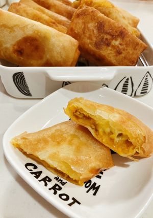 かぼちゃとひき肉のチーズイン春巻き-レシピのメイン写真