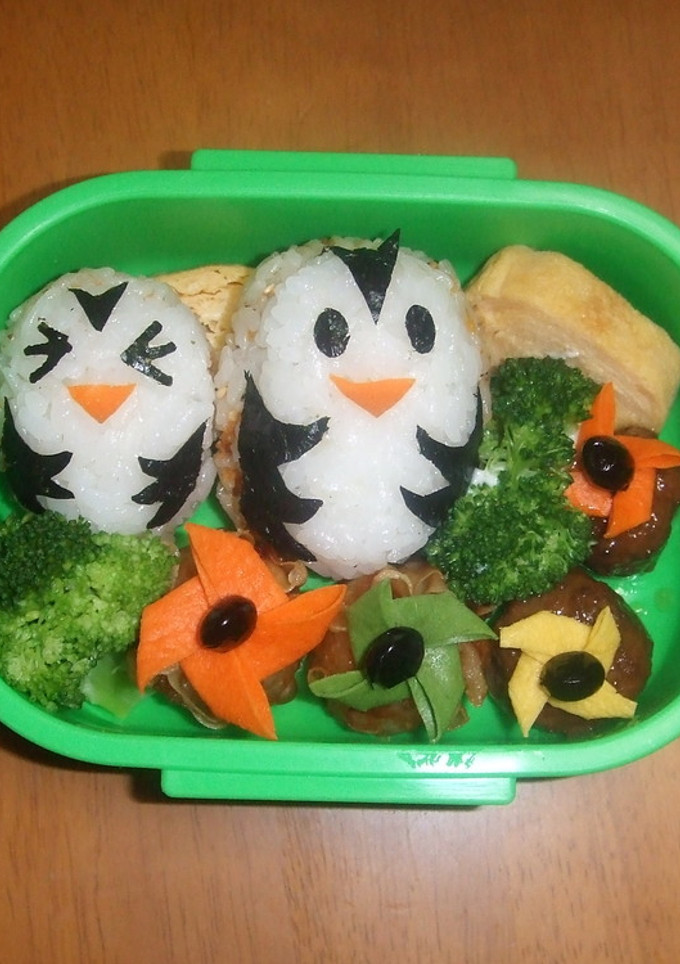 キャラ弁　すずめと風車-レシピのメイン写真