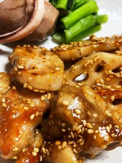 鶏とレンコンの甘酢炒め-レシピのメイン写真