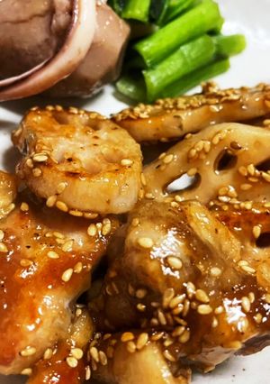 鶏とレンコンの甘酢炒め-レシピのメイン写真