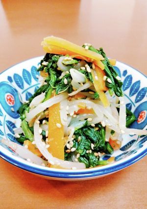 簡単〜春菊のナムル小松菜ほうれん草でも可-レシピのメイン写真
