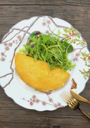 簡単☆鶏肉とカマンベールのオムレツ-レシピのメイン写真