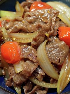 牛トマ丼!ミニトマト入りの美味しい牛丼-レシピのメイン写真