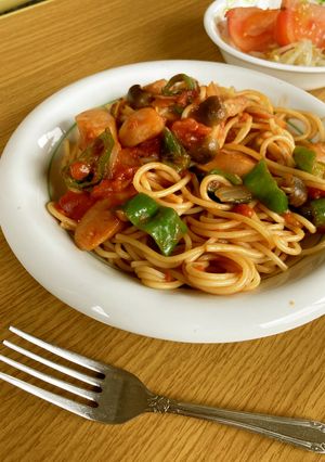 ウインナーで手軽に　トマトパスタ-レシピのメイン写真