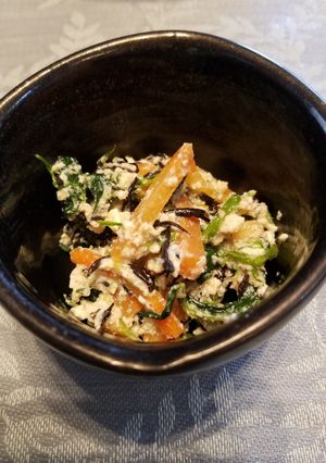 簡単！ほうれん草とひじきの白和え-レシピのメイン写真