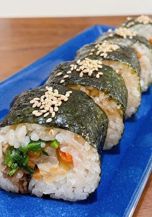 韓国風のり巻き☆キンパ☆のり巻き6本分♪-レシピのメイン写真