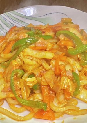 白菜入りうどんナポリターナ-レシピのメイン写真