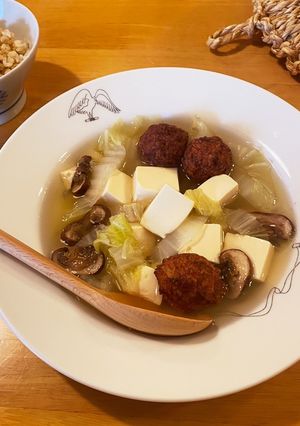 残りもので作る　優しいスープ　白菜豆腐編-レシピのメイン写真