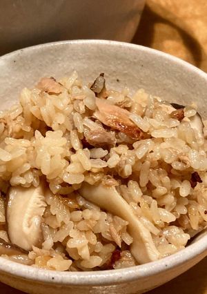 ツナときのこの炊き込みごはんガリバタ醤油-レシピのメイン写真