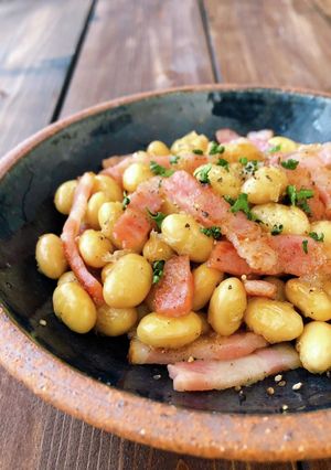 ５分で簡単♪大豆のペペロンチーノ風-レシピのメイン写真