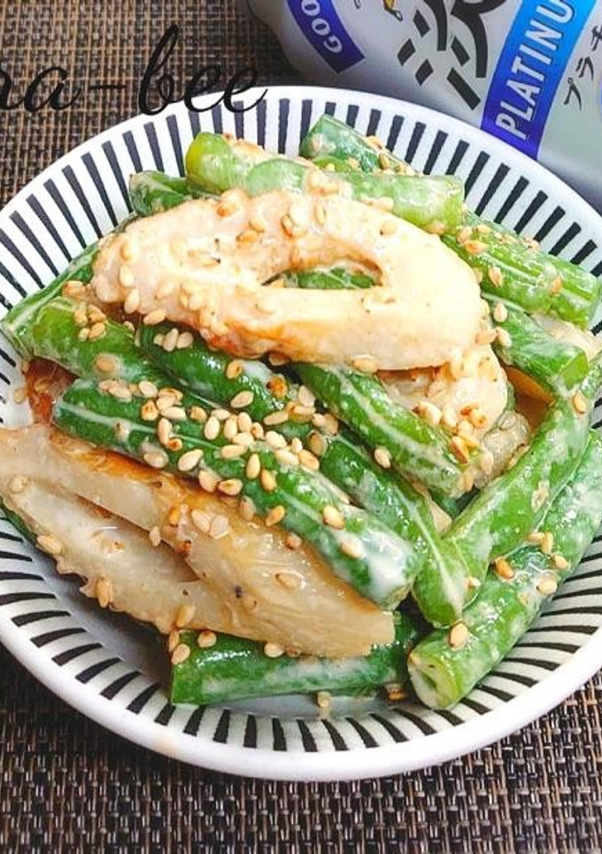 いんげんとちくわの焼肉のたれマヨサラダ-レシピのメイン写真