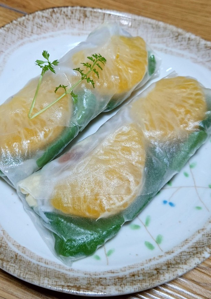 わかやまはっさくとしらすの生春巻-レシピのメイン写真