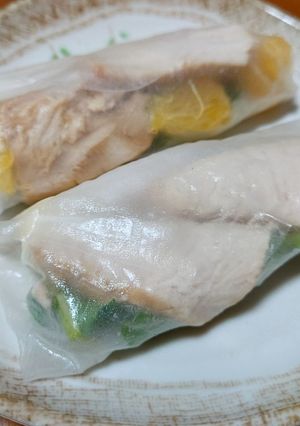 梅とサラダチキンの生春巻-レシピのメイン写真