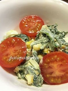 ほうれん草とゆで卵のサラダ-レシピのメイン写真