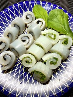 烏賊の大葉と海苔巻き刺身-レシピのメイン写真