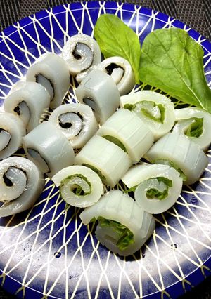 烏賊の大葉と海苔巻き刺身-レシピのメイン写真