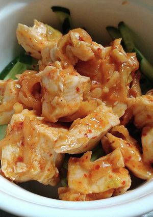 痩せレシピ！鶏むね肉のキムチ和え-レシピのメイン写真