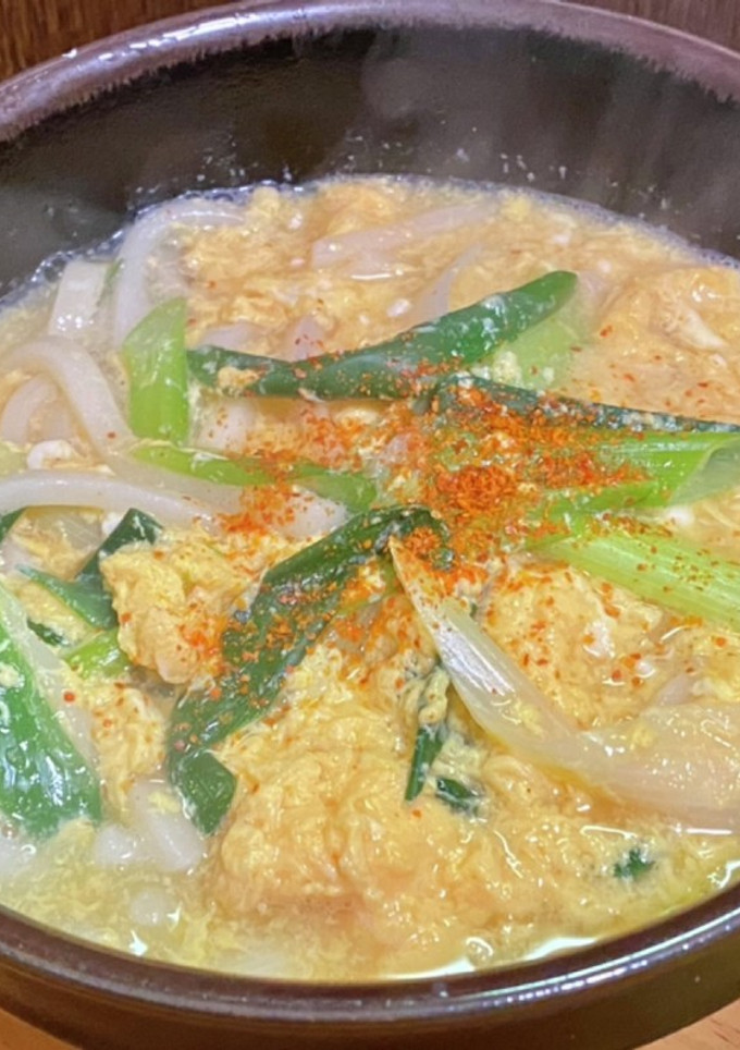九条ネギの卵とじうどん-レシピのメイン写真