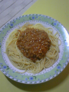 簡単ミートソースパスタ-レシピのメイン写真