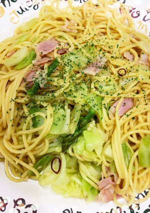 ♡キャベツとベーコンのペペロンチーノ♡-レシピのメイン写真