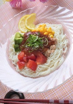 №39　太陽ケチャップジュレソーメン-レシピのメイン写真