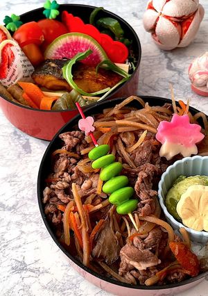 令和四年　如月７　牛肉きんぴら丼弁当-レシピのメイン写真
