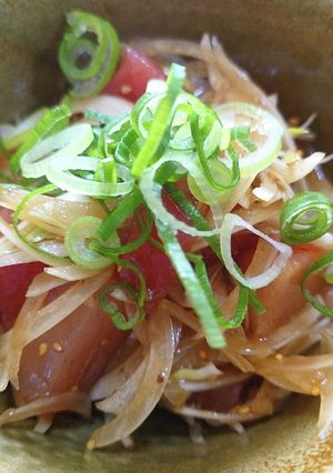 超手抜き！焼肉のタレで簡単な海鮮ユッケ♪-レシピのメイン写真