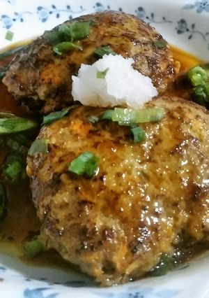 人参入りの和風ハンバーグ-レシピのメイン写真