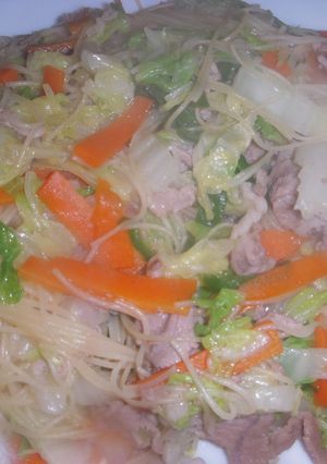 白菜たっぷり焼きビーフン-レシピのメイン写真
