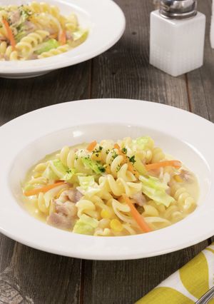 コンポタ春スープパスタ-レシピのメイン写真