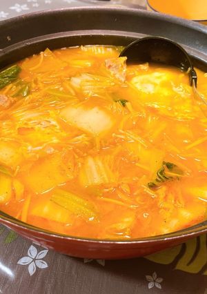 坦々胡麻鍋の素を使った節約料理♪-レシピのメイン写真