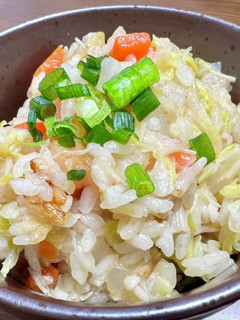 【無水】白菜とベーコンの炊き込みご飯-レシピのメイン写真