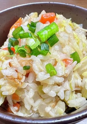 【無水】白菜とベーコンの炊き込みご飯-レシピのメイン写真