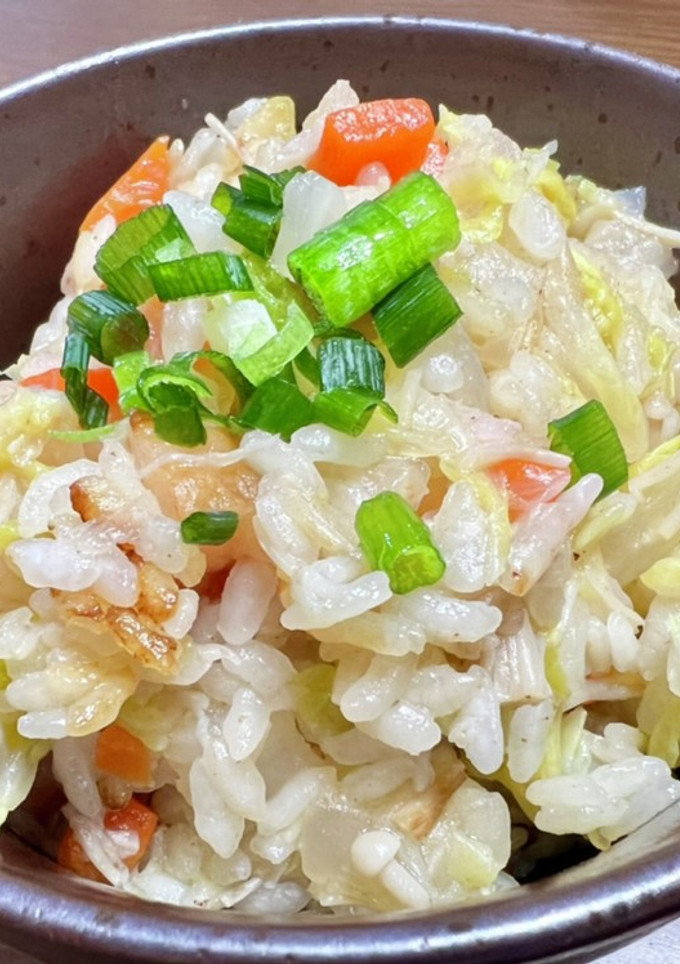 【無水】白菜とベーコンの炊き込みご飯-レシピのメイン写真