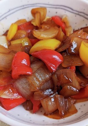 パプリカと玉ねぎの甘酢炒め-レシピのメイン写真