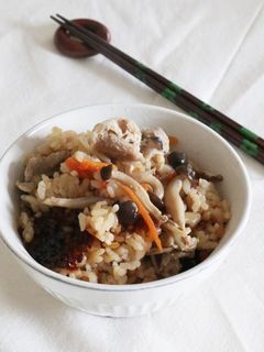 きのこと豚肉の生姜炊き込みご飯-レシピのメイン写真