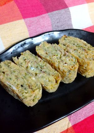 ツナと青のりの卵焼き-レシピのメイン写真