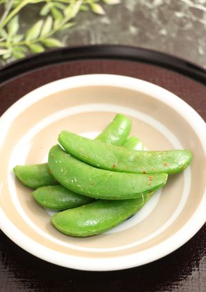 レンジで簡単！ピリ辛スナップエンドウ-レシピのメイン写真