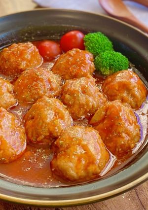 レンジで♩豆腐入りふわふわミートボール-レシピのメイン写真