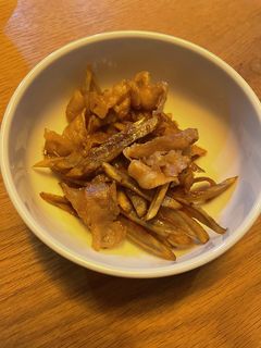 ごぼうと豚バラの甘辛炒め-レシピのメイン写真