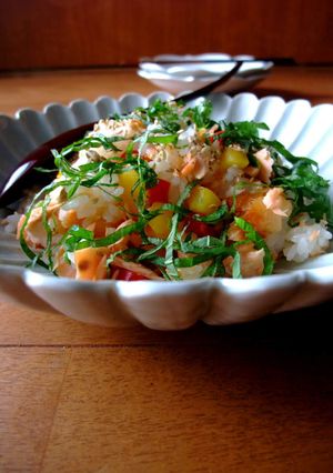 【簡単】鮭とカラーピーマンの混ぜご飯-レシピのメイン写真