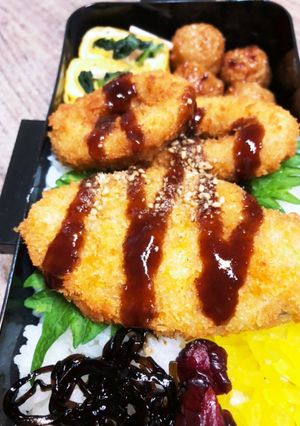 イカと魚フライ弁当　208-レシピのメイン写真