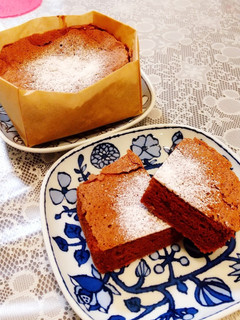 材料5つ☆簡単!ふわしゅわチョコカステラ-レシピのメイン写真