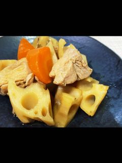 れんこんと人参の煮物-レシピのメイン写真