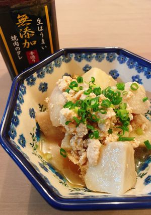 焼肉のたれで作る　里芋のそぼろ煮-レシピのメイン写真