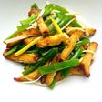 揚げ鶏叉焼とピーマンのオイスター炒め