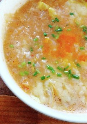 レンジで簡単！キムチチーズ粥☆-レシピのメイン写真