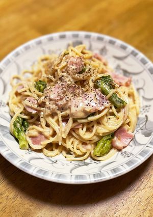 菜花とベーコンのクリームパスタ-レシピのメイン写真