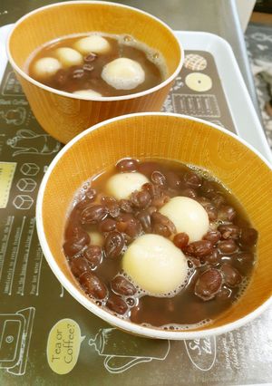 豆腐の白玉団子入り♡お汁粉-レシピのメイン写真